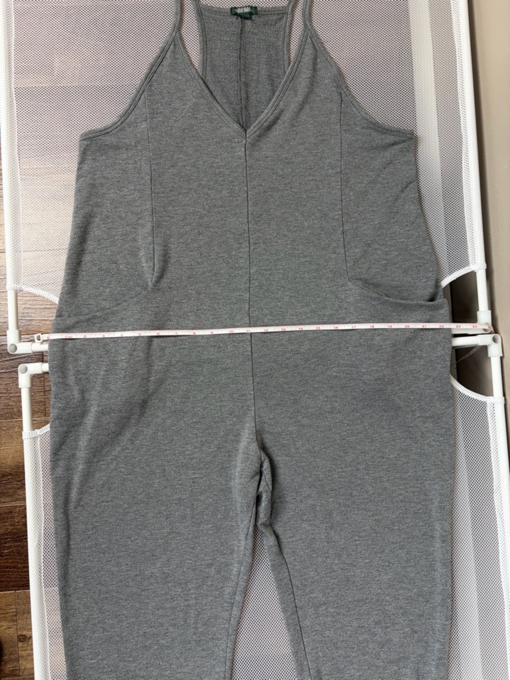 Wild Fable Grey Sleeveless Slouchy Knit Haren Jumpsuit Baggy Pocket Romper L EUC - Picture 13 of 16